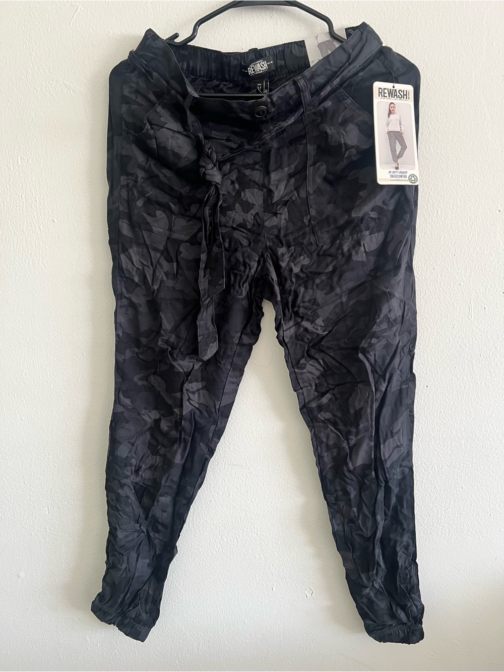 Rewash Kids Black Camo Joggers